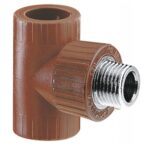 Tee con rosca macho metálica