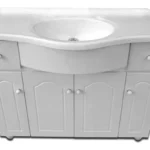 Vanitory laqueado Blanco con patas de 1 mt