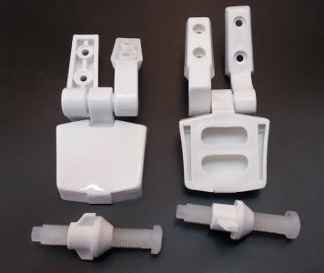 Herrajes para asiento de inodoro plástico