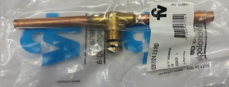 Ramal lavatorio de bronce con o´ring