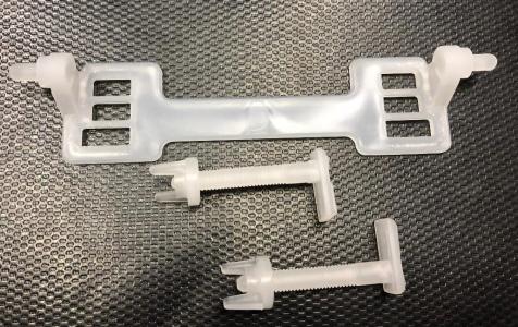 Herraje para asiento inodoro plástico