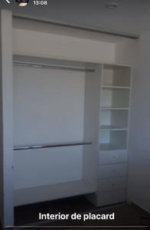 Interiores placard Melamina lisa blanca