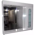 Botiquín laqueado vidrio repartido un  módulo con luces