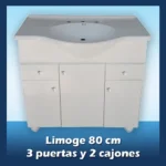 Vanitory laqueado blanco 80 cm