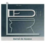 Barral rebatible con porta rollo - Imagen 2