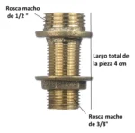 Niple macho macho para flotante - Imagen 3