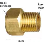 Manguito para regulador de bronce