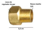 Manguito para regulador de bronce