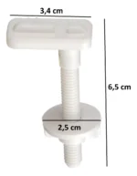 Herrajes para asiento de inodoro plástico - Imagen 2