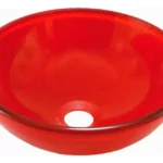 Bacha vidrio en color rojo