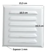 Rejas ventilación chapa blanca - Imagen 2