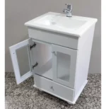 Vanitory Maral con patas y puerta de con vidrio - Imagen 4