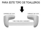 Barral toallero para baño - Imagen 3