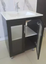 Vanitory  Maral puerta vidrio color wengue - Imagen 2