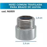 Nueces para brazo lluvia cromadas 1/2"