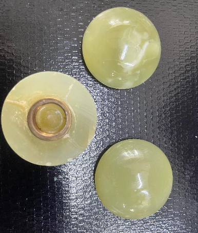 casquete peirano onix verde Casquete de mármol para volante de grifería - Imagen 1