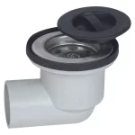 Sopapa bañera a codo pvc