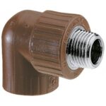 Codo fusión rosca macho metal