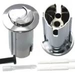 Botón cromado Roca Capea largo