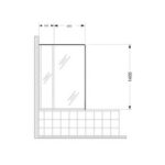 Mampara para baño vidrio templado transparente recto - Imagen 2