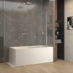 Mampara para baño vidrio templado transparente recto - Imagen 3