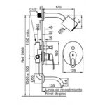 Grifería monocomando fv para bañera Arizona - Imagen 2
