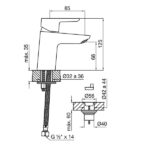 Monocomando para baño modelo Puelo - Imagen 2