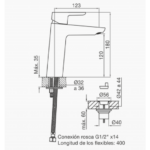 Monocomando para baño modelo Puelo - Imagen 2