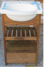 Vanitory  abierto con un cajón madera paraiso - Imagen 2