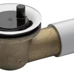 Sopapa para bañera a codo bronce