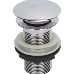 Sopapa bronce cromada para bacha Vidrio