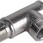 Tee bronce cromado para lavarropa