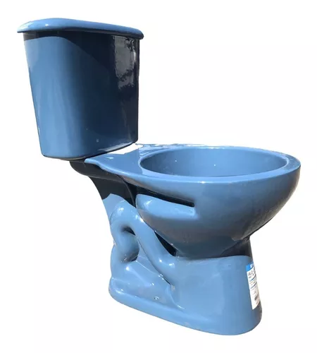 ino +moc apoy andino azul Inodoro largo con depósito apoyo color - Imagen 1