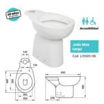 Inodoro loza largo Derpla  modelo Jade