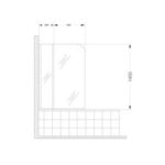 Mampara para baño vidrio templado transparente curvo - Imagen 3