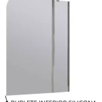 Mampara para baño vidrio templado curvo Esmerilado