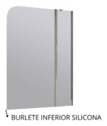 Mampara para baño vidrio templado curvo Esmerilado