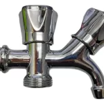 Canillas metálica doble para lavarropa