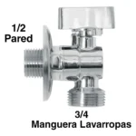 Canilla esférica metálica simple para lavarropa