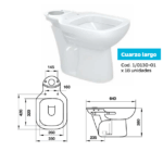 Inodoro largo de apoyo Derpla Cuarzo - Imagen 2