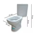 Inodoro largo con depósito apoyo Derpla Cuarzo