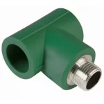 Tee fusión con rosca reducción macho central