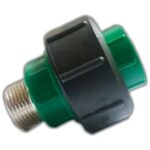 Union doble fusión con rosca metálica Macho