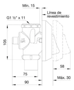Válvula descarga para inodoro - Imagen 2