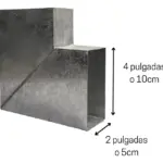Codos para caño rectangular