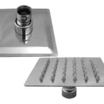 Lluvia anticalcálcarea cuadrada de acero inoxidable