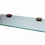 Repisa rectangular de vidrio liso