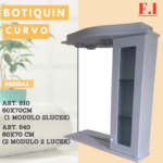 Botiquín laqueado vidrio repartido un  módulo con luces