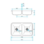 Bacha acero inoxidable doble Económica - Imagen 2