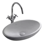 Bacha de loza ferrum sobre mesada modelo Citera